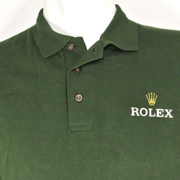 ROLEX Jewelry Store Employee Uniform Polo Shirt Green Mens NEW L Large - Picture 6 of 10